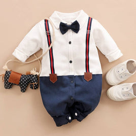 Baby Boys Clothing - Dapper Bowtie & Suspenders 1 Pc Outfit