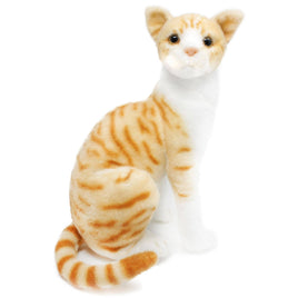 Orange Tabby Cat Realistic Plushie 13" Tall