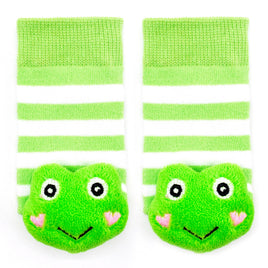 Baby Green Frog Rattle Socks by Boogie Toes