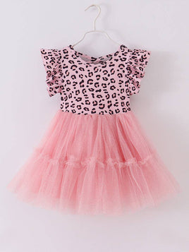 Sassy Pink Leopard Girls TuTu Dress