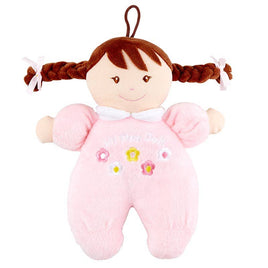 My 1st Baby Doll Rattle- Brunette / Pink