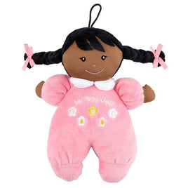 My 1st Baby Doll Rattle - Dark Hair / Pink