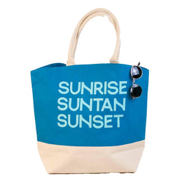 Sunrise Tropic Beach Tote  - Aruba Blue    20x16.75x6.5