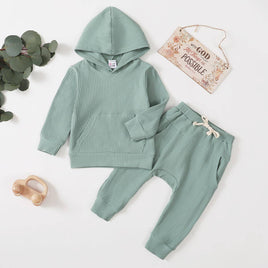 Toddler Ribbed Hoodie & Pants 2 Pc Set - Gender Neutral