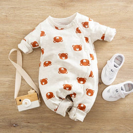 Baby Bear Print Long-sleeved Onesie