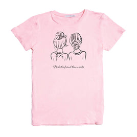 Womens Tee - Sister Friend Tee - Pink